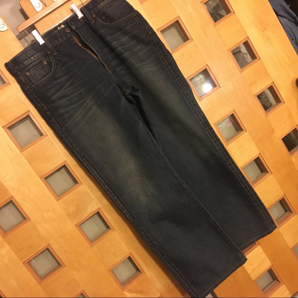 Lucky Brand Ringspun Denim Bootlegs, USA, 34